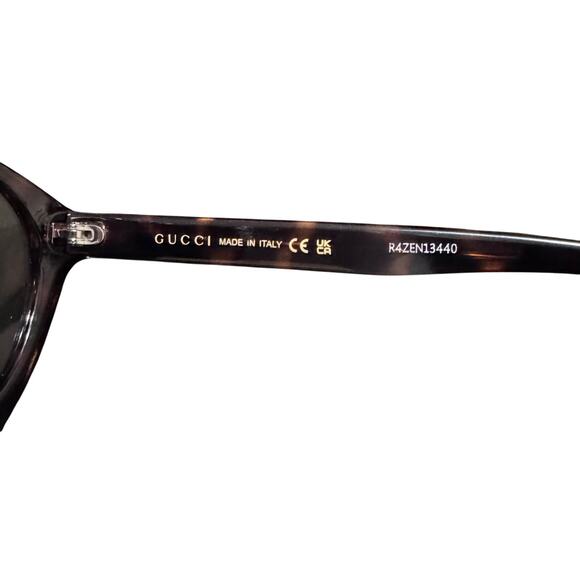 New Auth Gucci Tortoise Frame Sherry Line Sunglasses 55mm Large W/Box - Picture 9 of 10
